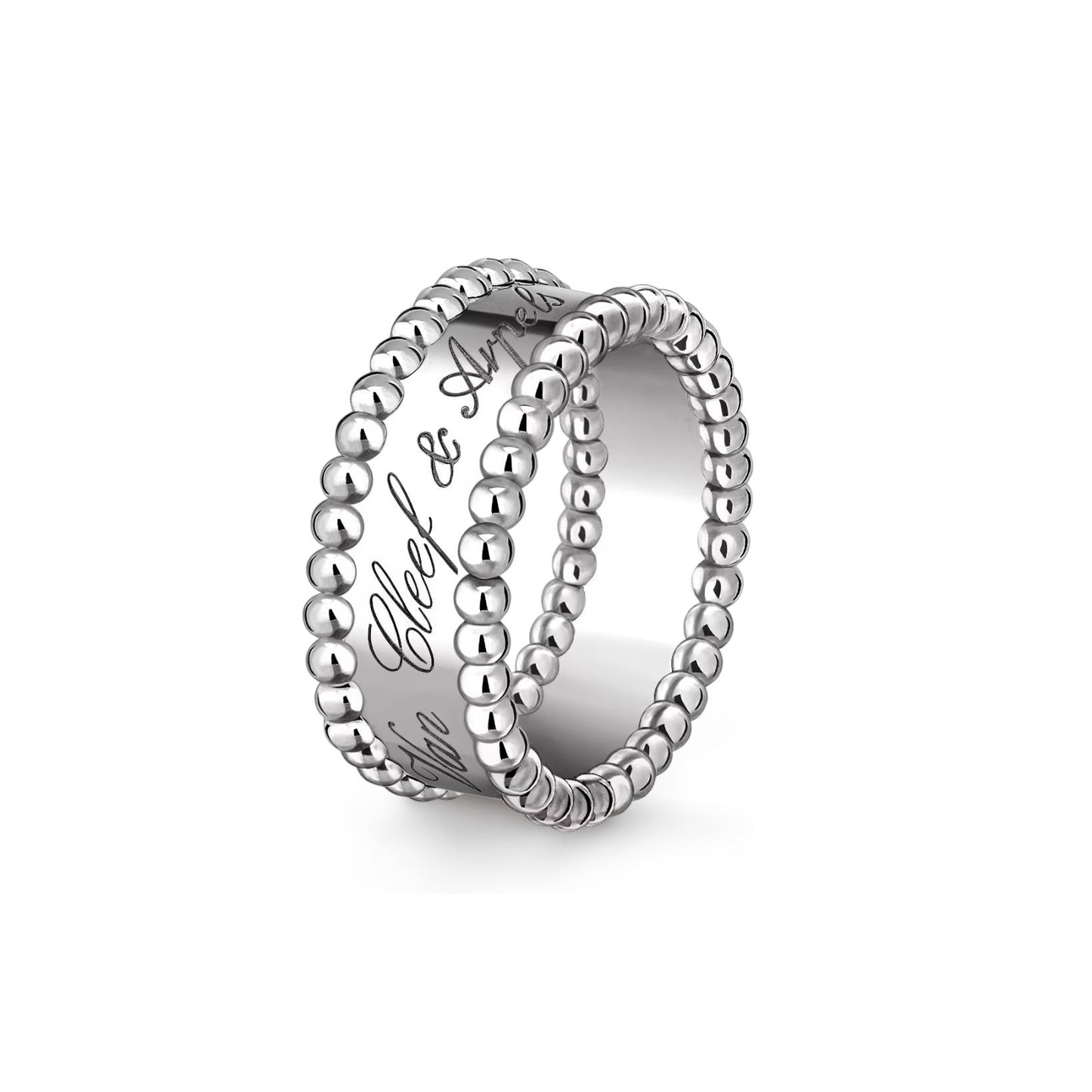 [Elara]SIGNATURE DUAL-BEADED BAND RING
