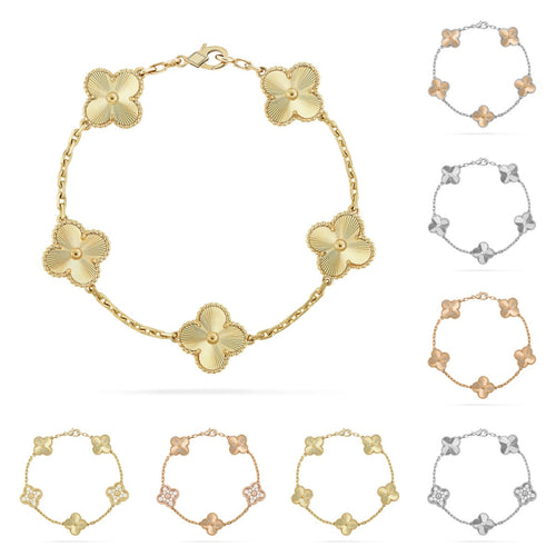 [Elara]GLÜCKSKLEE-ARMBAND MIT 5 MOTIVEN – LASER-KOLLEKTION