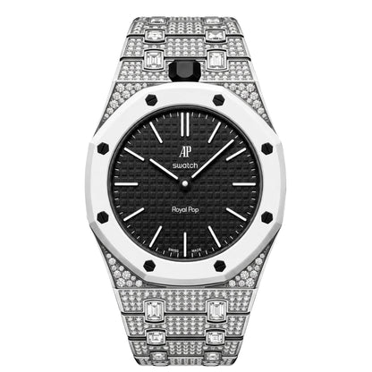 [Elara]Royal Oak Pop Exclusive Bioceramic Case & Bioceramic Strap Full Diamond