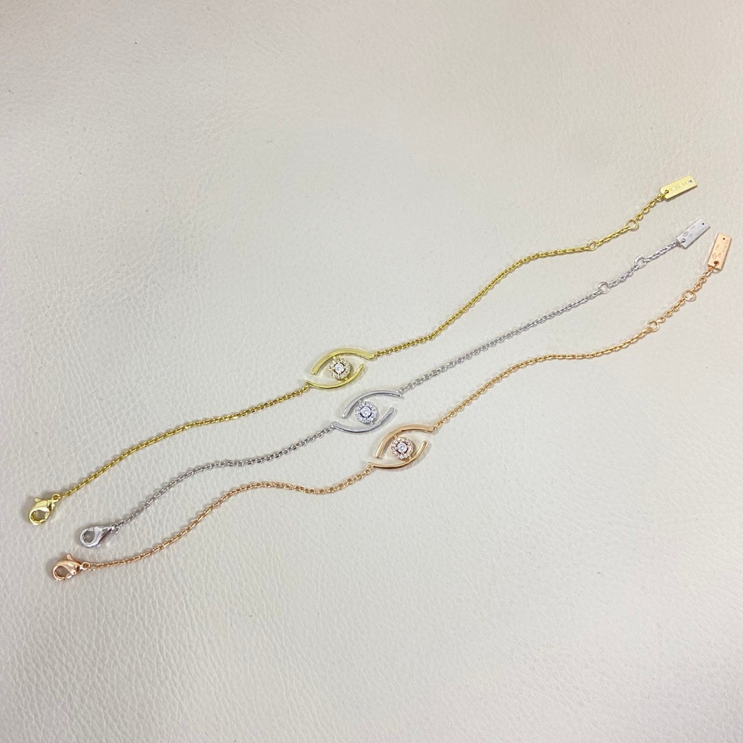 [Elara]ラッキーアイ パヴェダイヤモンド ブレスレット