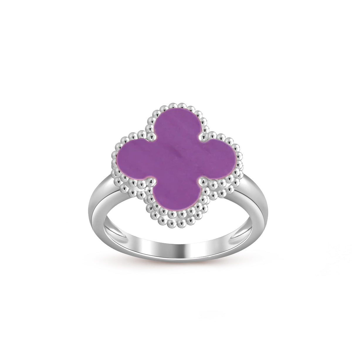 [Elara]LUCKY CLOVER VINTAGE WEISSGOLD-RINGKOLLEKTION