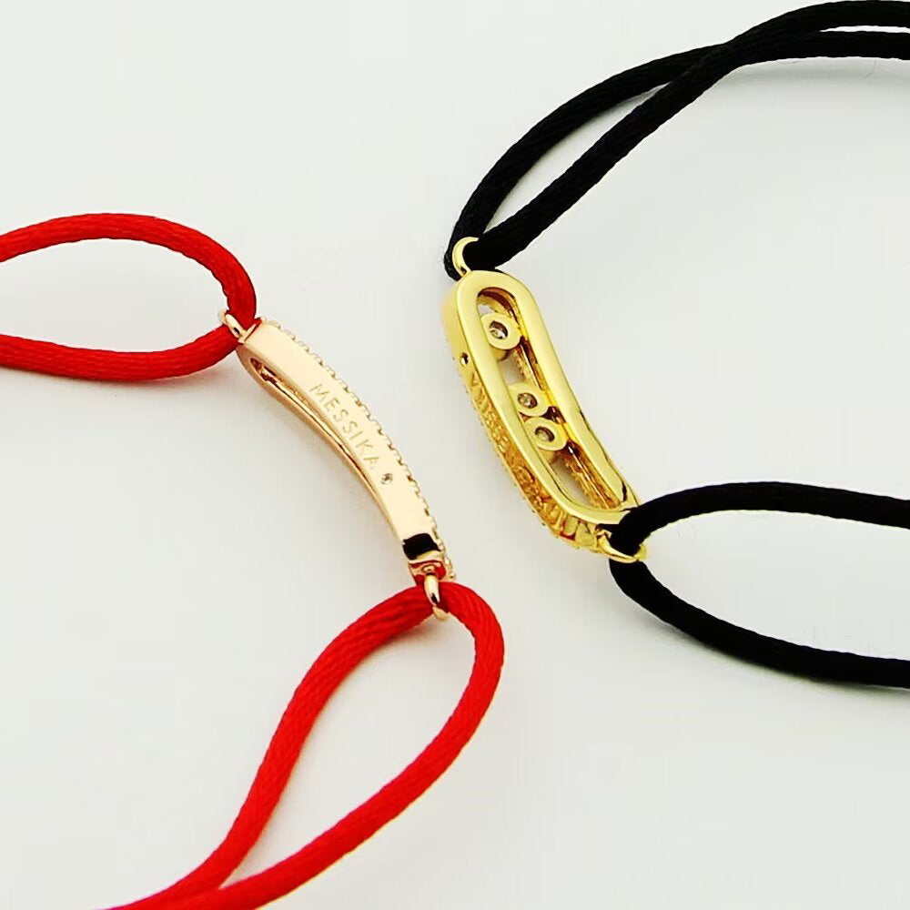 [Elara]CARE(S) PAVÉ CORD BRACELET