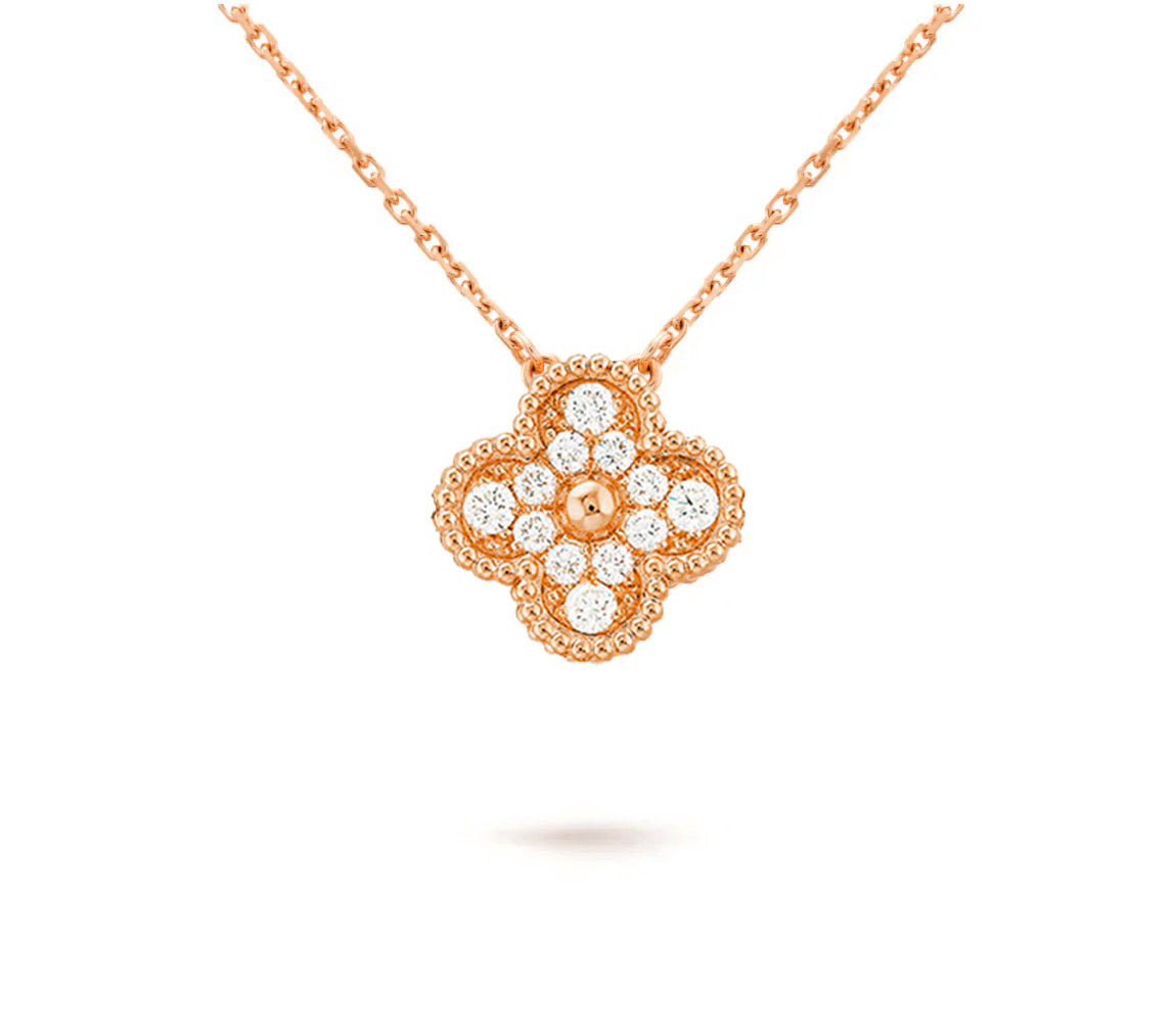 [Elara]15MM CLOVER FLOWER PENDANT NECKLACE COLLECTION