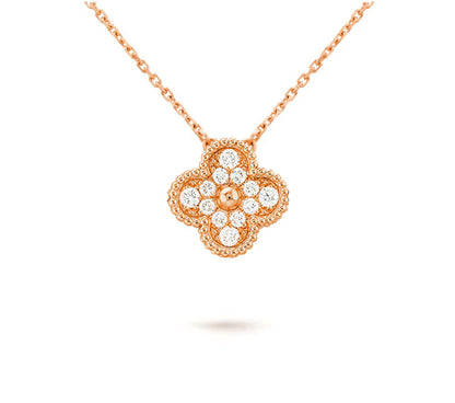 [Elara]15MM CLOVER FLOWER PENDANT NECKLACE COLLECTION