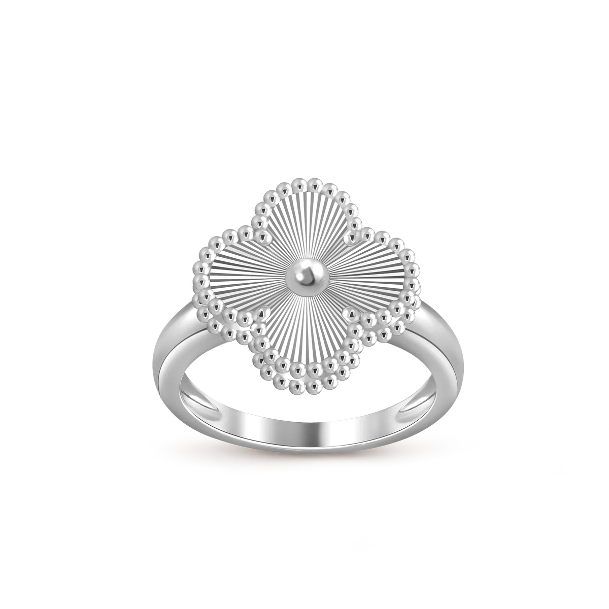 [Elara]LUCKY CLOVER VINTAGE WEISSGOLD-RINGKOLLEKTION