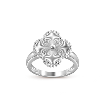 [Elara]LUCKY CLOVER VINTAGE WEISSGOLD-RINGKOLLEKTION