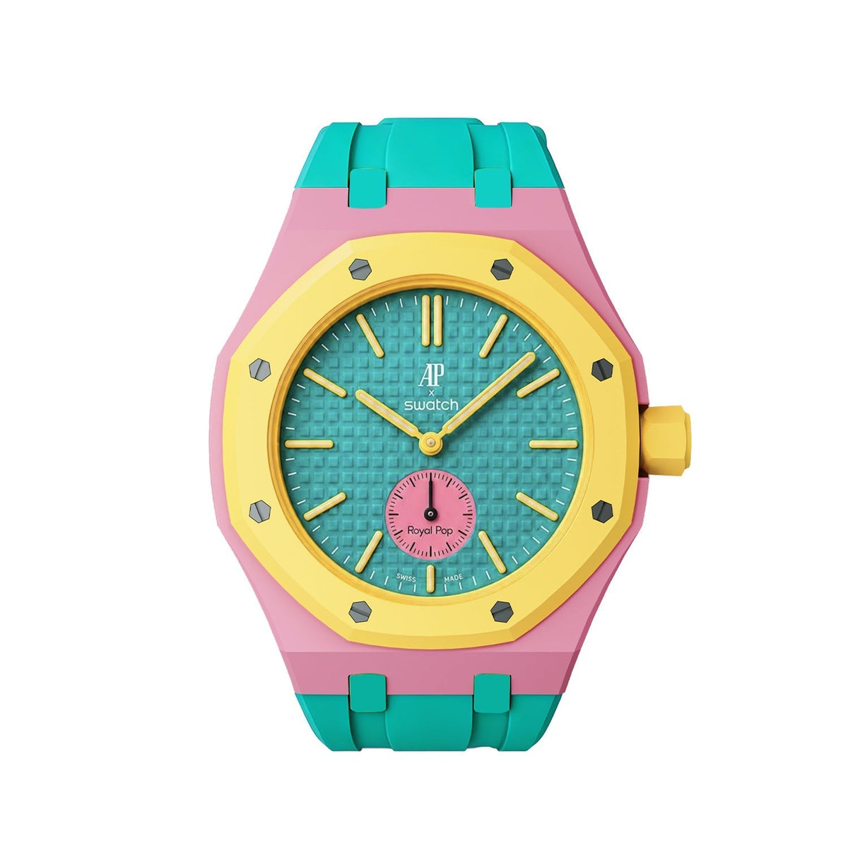[Elara]Royal Oak Pop Exclusive Bioceramic Case & Silicone Strap Mix Color