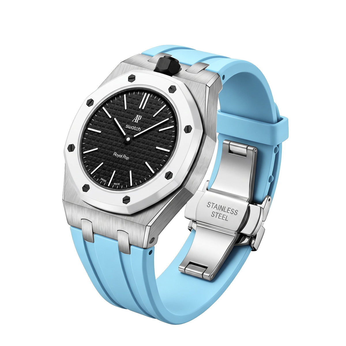 [Elara]Royal Oak Pop Exclusive Steel Case & Silicone Strap With Cradle