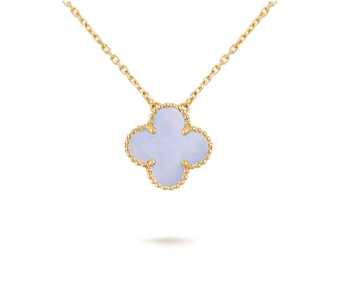 [Elara]15MM CLOVER FLOWER PENDANT NECKLACE COLLECTION