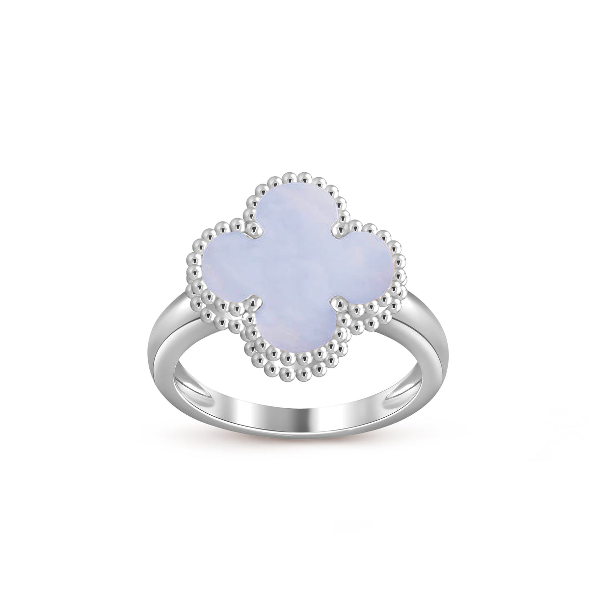 [Elara]LUCKY CLOVER VINTAGE WEISSGOLD-RINGKOLLEKTION