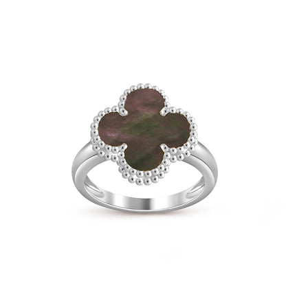 [Elara]LUCKY CLOVER VINTAGE WEISSGOLD-RINGKOLLEKTION