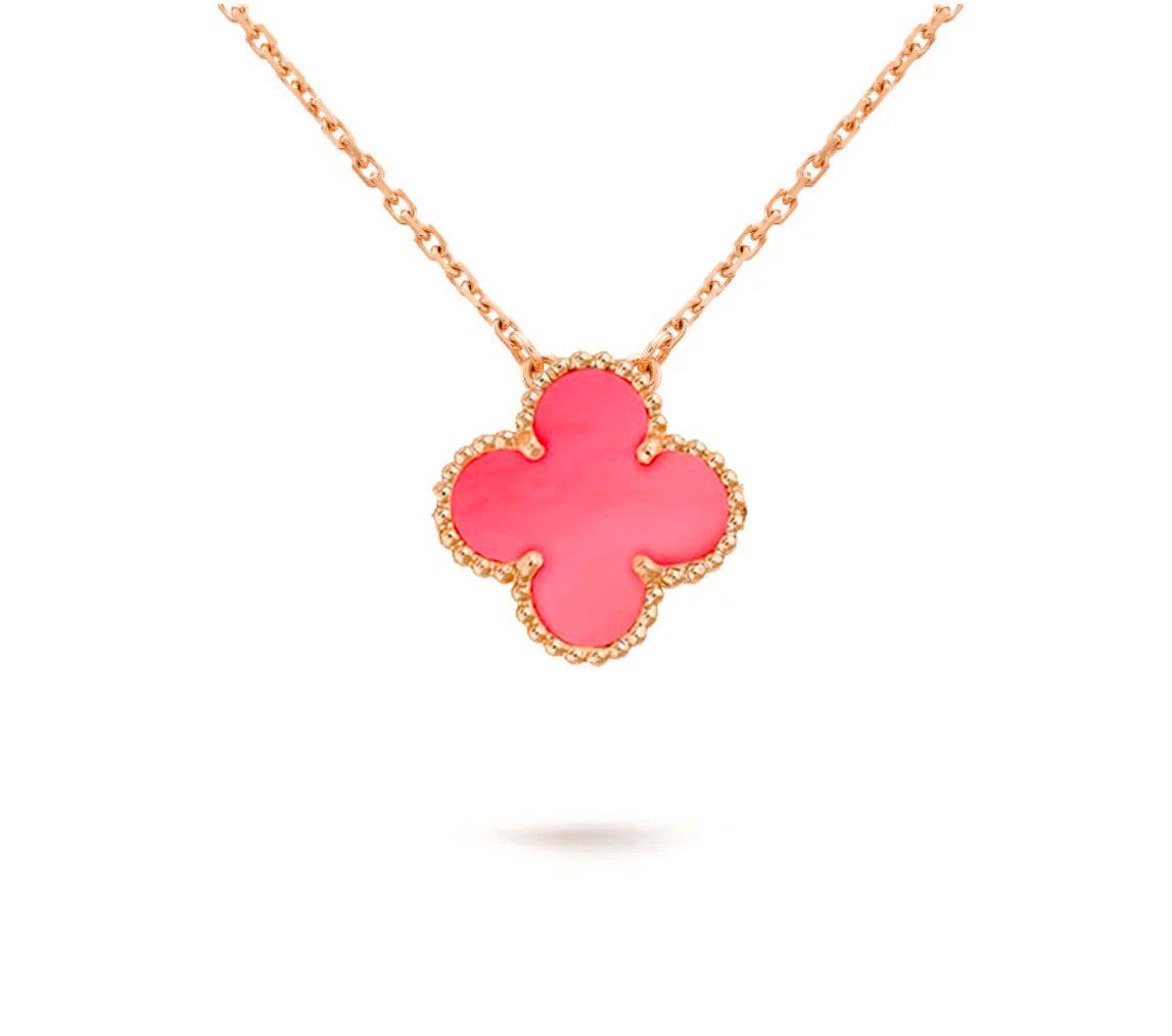 [Elara]15MM CLOVER FLOWER PENDANT NECKLACE COLLECTION