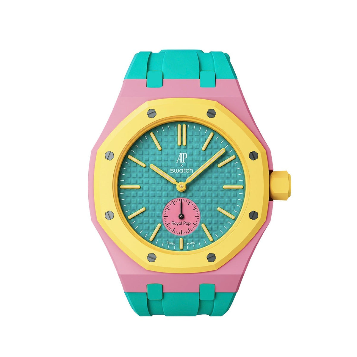 [Elara]Royal Oak Pop Exclusive Bioceramic Case & Silicone Strap Mix Color