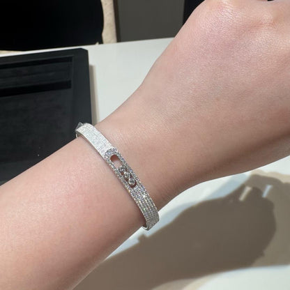 [Elara]MOVE NOA CISELÉ HALB-PAVÉ DIAMANT-ARMBAND