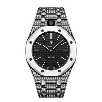 [Elara]Royal Oak Pop Exclusive Bioceramic Case & Bioceramic Strap Full Diamond