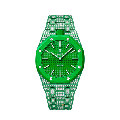 [Elara]Royal Oak Pop Exclusive Bioceramic Case & Bioceramic Strap Full Diamond