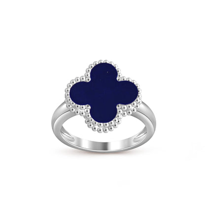 [Elara]LUCKY CLOVER VINTAGE WEISSGOLD-RINGKOLLEKTION