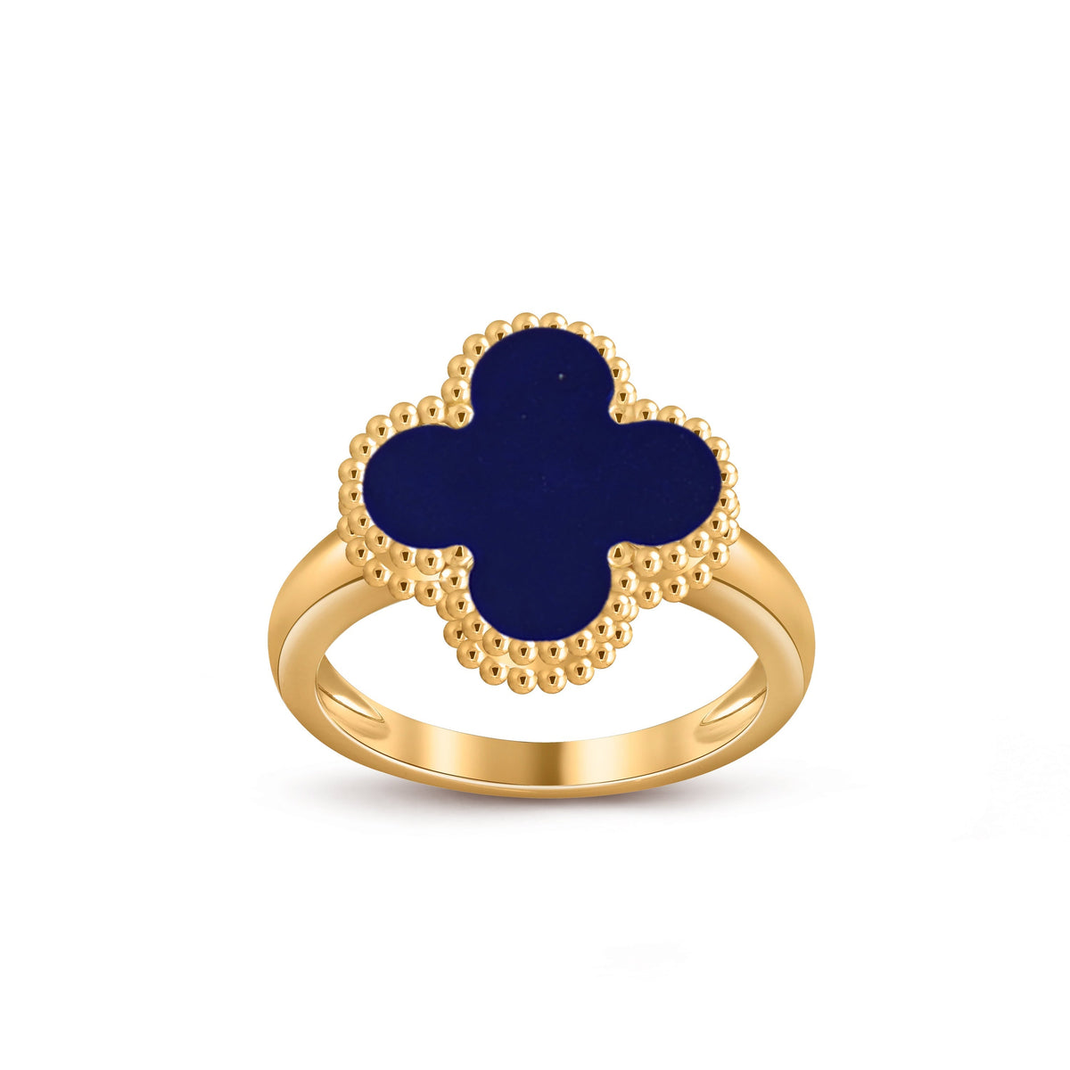 [Elara]LUCKY CLOVER VINTAGE GOLD RING COLLECTION