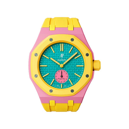 [Elara]Royal Oak Pop Exclusive Bioceramic Case & Silicone Strap Mix Color