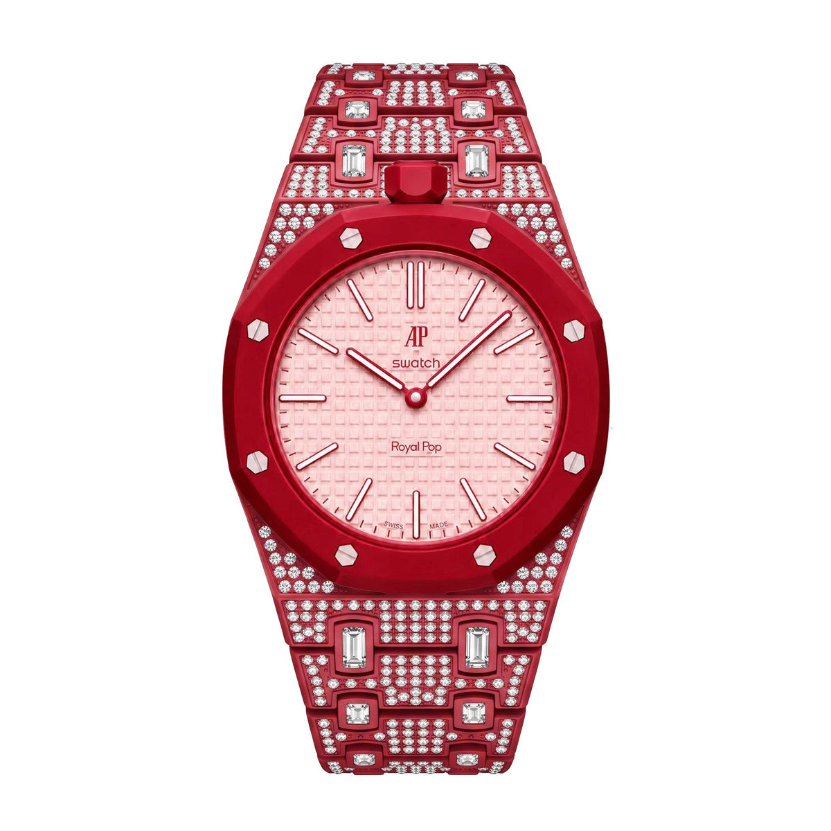 [Elara]Royal Oak Pop Exclusive Bioceramic Case & Bioceramic Strap Full Diamond