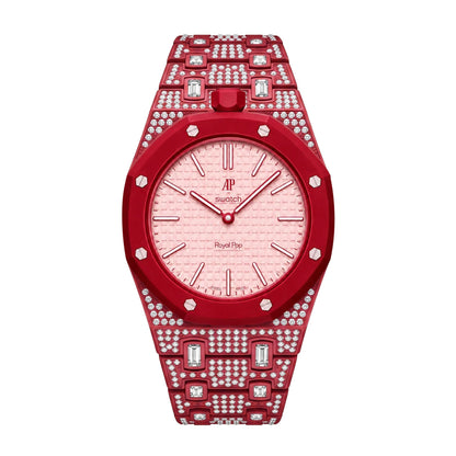 [Elara]Royal Oak Pop Exclusive Bioceramic Case & Bioceramic Strap Full Diamond