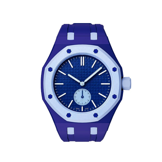 [Elara]OAK POP EXCLUSIVE DARK BLUE AND LIGHT BLUE SILICONE STRAP