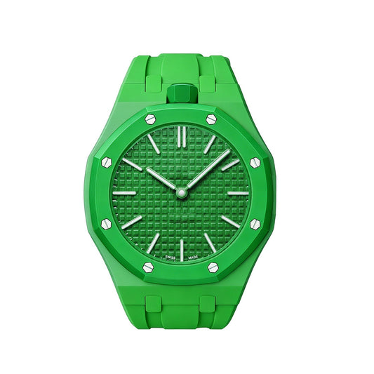 [Elara]OAK POP EXCLUSIVE GREEN SILICONE STRAP