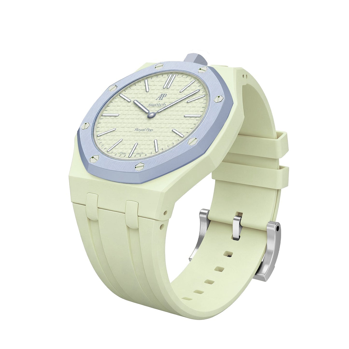 [Elara]OAK POP EXKLUSIV CREMIG GELBES SILIKONARMBAND