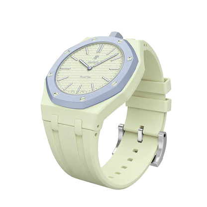 [Elara]OAK POP EXKLUSIV CREMIG GELBES SILIKONARMBAND
