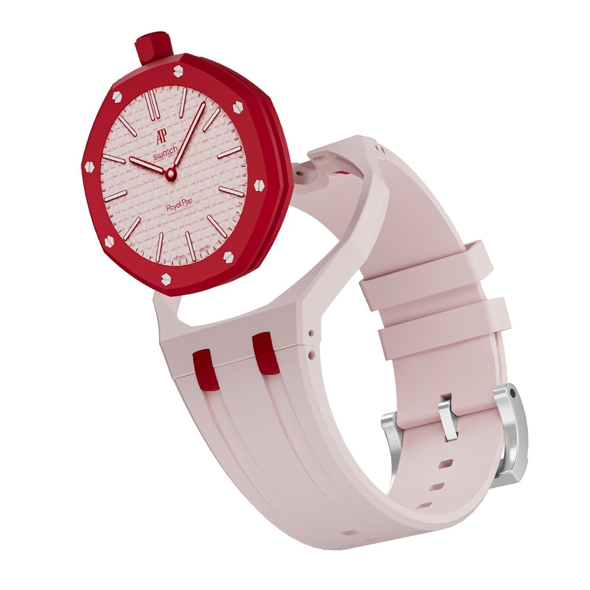[Elara]OAK POP 限定 ピンク＆レッド シリコンストラップ
