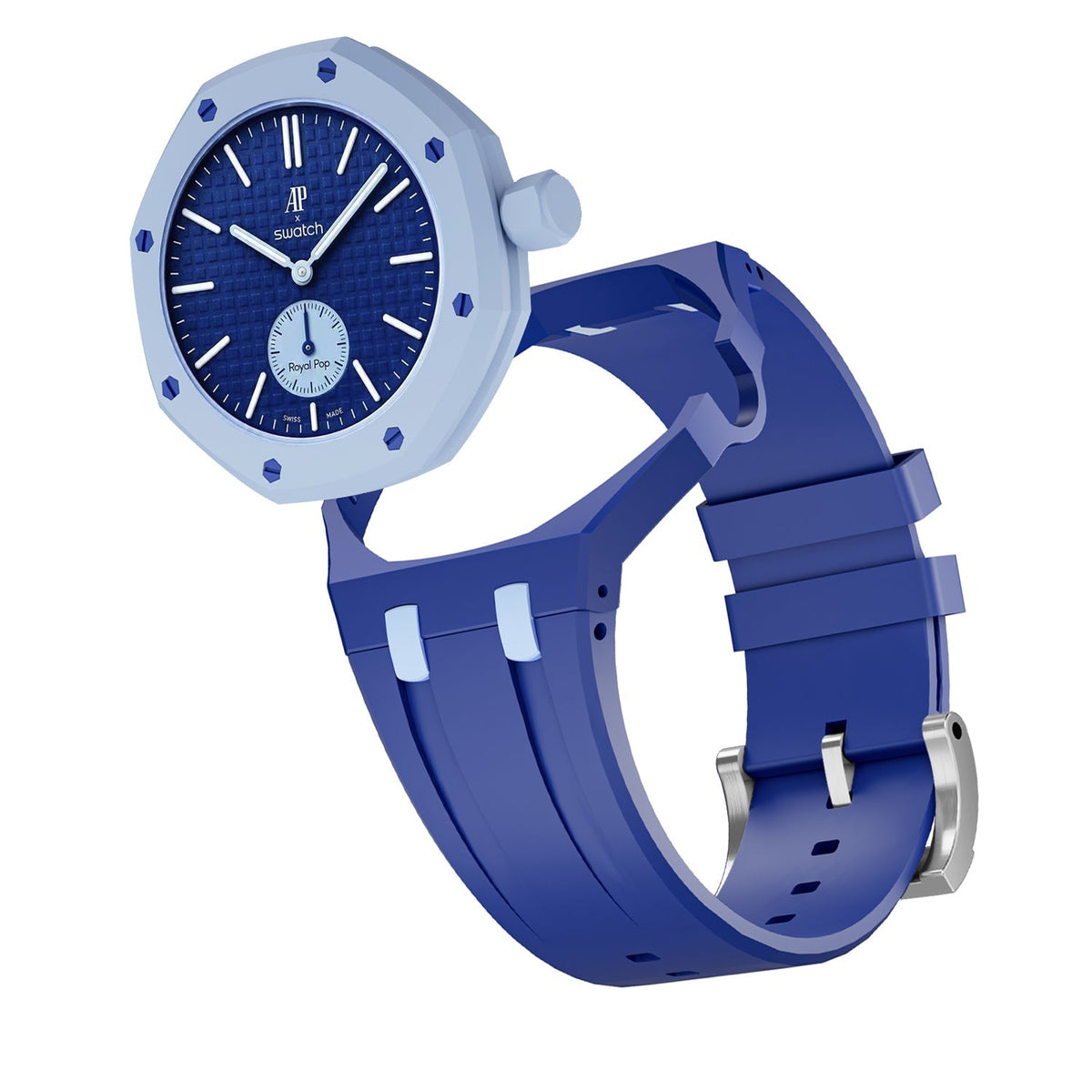 [Elara]OAK POP EXKLUSIV DUNKELBLAUES UND HELLBLAUES SILIKONARMBAND