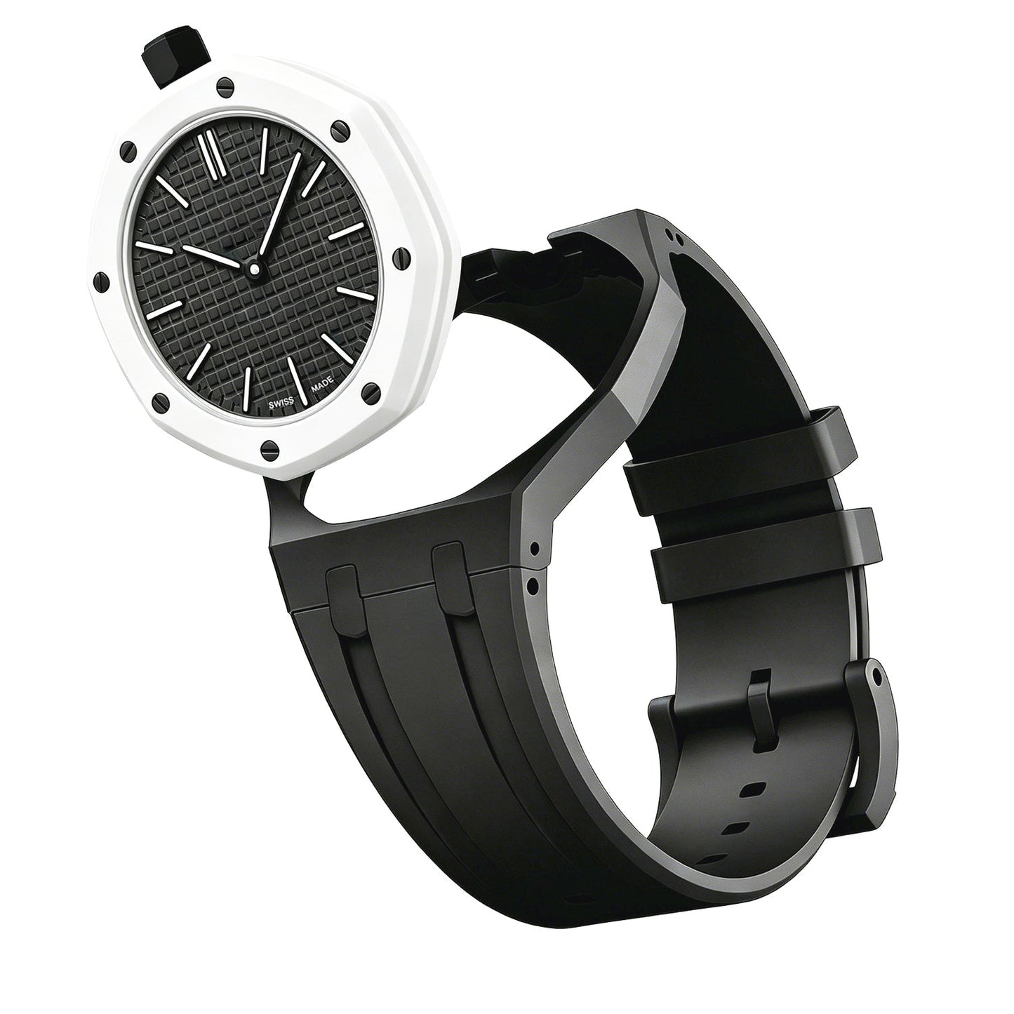 [Elara]OAK POP EXCLUSIVE BLACK SILICONE STRAP