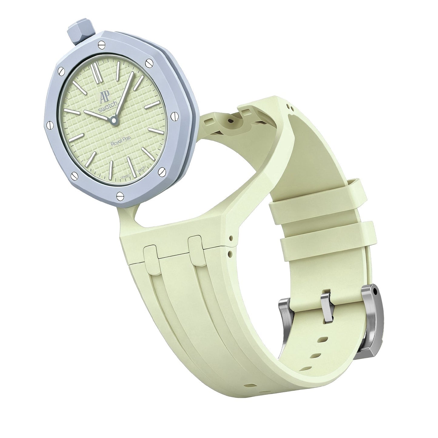 [Elara]OAK POP EXKLUSIV CREMIG GELBES SILIKONARMBAND