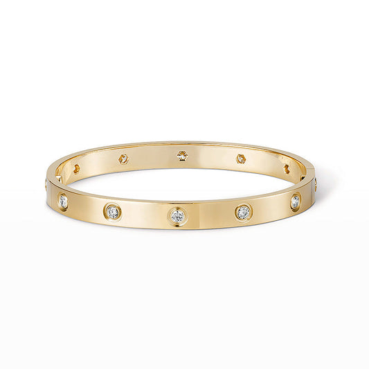 [Elara]CLASSIC 6.1MM LOVE BANGLE - 10-DIAMOND