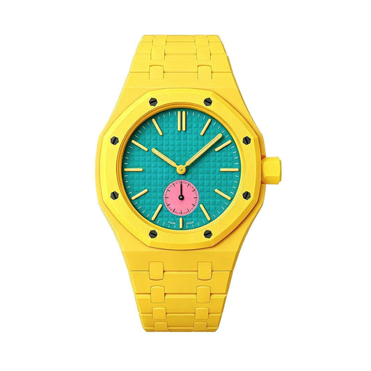 [Elara]OAK POP EXCLUSIVE YELLOW BIOCERAMIC STRAP