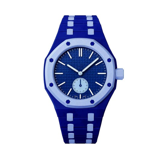 [Elara]OAK POP EXCLUSIVE DARK BLUE AND LIGHT BLUE BIOCERAMIC STRAP