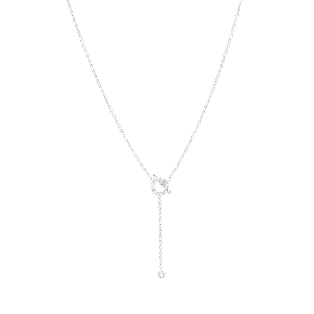[Elara]FINESSE SILBERNE DIAMANTENHALSKETTE