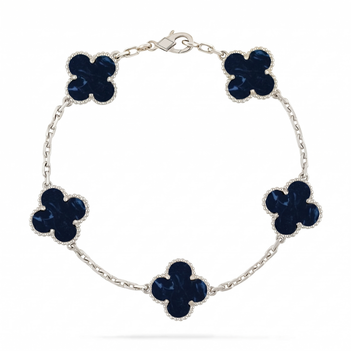 [Elara]LUCKY CLOVER 5-MOTIF BRACELET - PIETERSITE COLLECTION