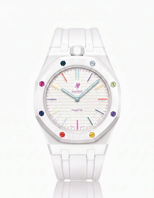 [Elara]SILICONE STRAP & CASE  ROYAL POP HUIT BLANC(CUSTOMIZE  COLORS)