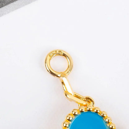 [Elara]LUCKY CLOVER 5-MOTIF BRACELET - TURQUOISE COLLECTION