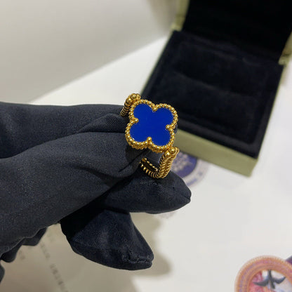 [Elara]LUCKY CLOVER GOLD REVERSIBLE RING