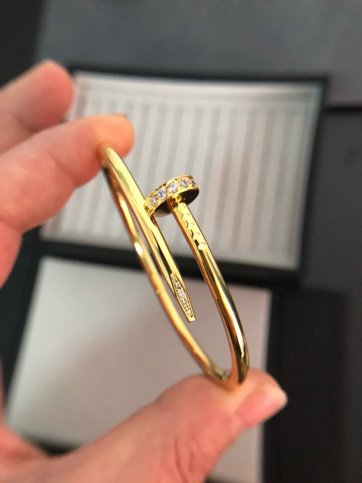 [Elara]JUSTE UN CLOU 3.5MM CLASSIC DIAMOND BANGLE