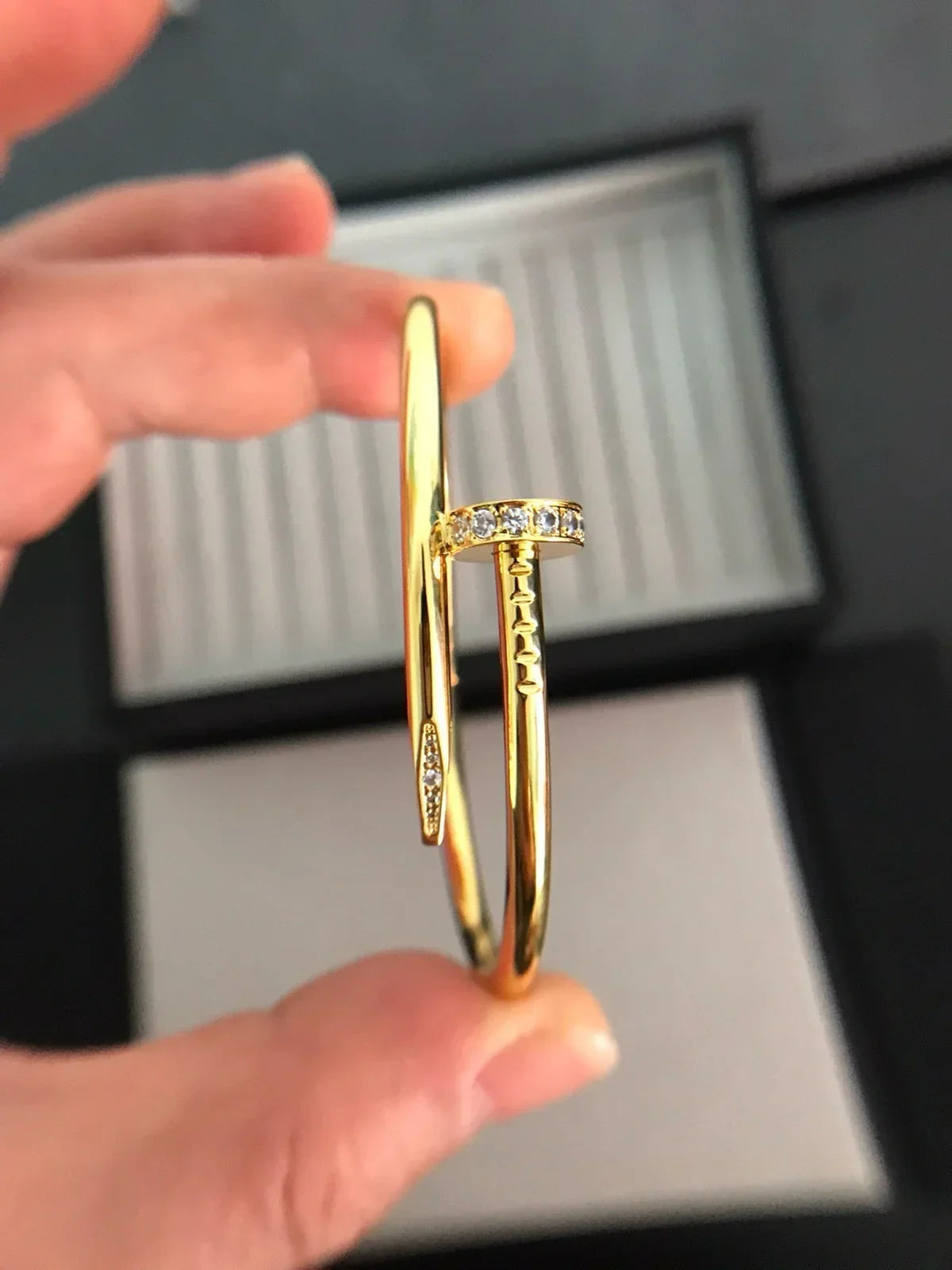 [Elara]JUSTE UN CLOU 3.5MM CLASSIC DIAMOND BANGLE