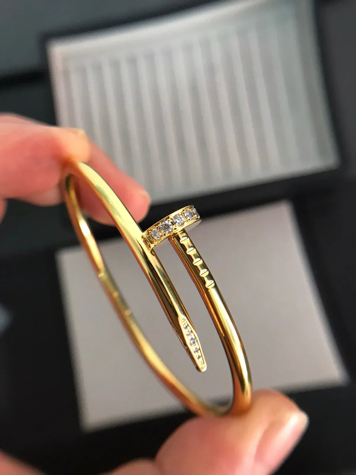 [Elara]JUSTE UN CLOU 3.5MM CLASSIC DIAMOND BANGLE