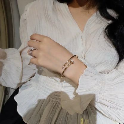 [Elara]JUSTE UN CLOU 3.5MM CLASSIC DIAMOND BANGLE