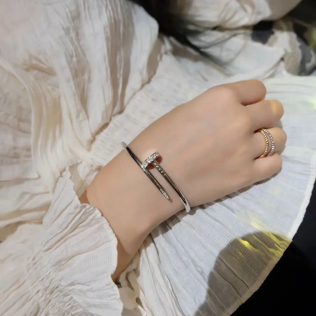 [Elara]JUSTE UN CLOU 3.5MM CLASSIC DIAMOND BANGLE