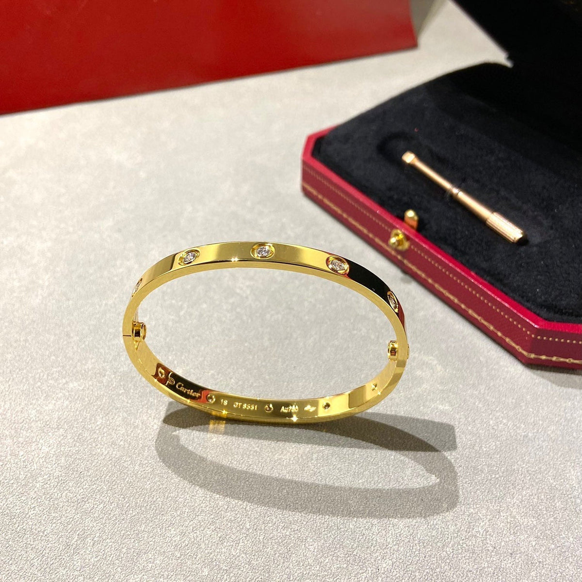 [Elara]CLASSIC 6.1MM LOVE BANGLE - 10-DIAMOND