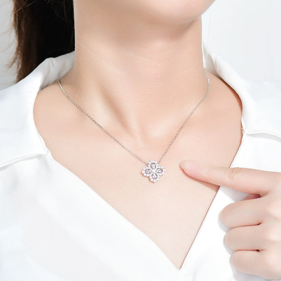 [Elara]HALSKETTE LOOP FULL MOTIF DIAMANT 16MM MEHRERE FARBEN