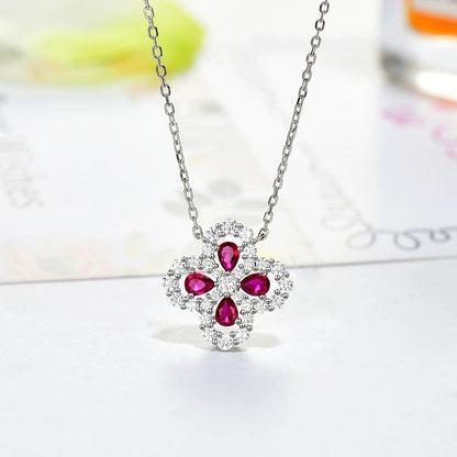 [Elara]HALSKETTE LOOP FULL MOTIF DIAMANT 16MM MEHRERE FARBEN