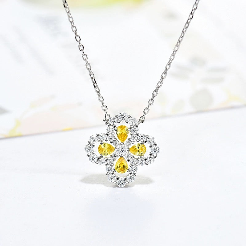 [Elara]HALSKETTE LOOP FULL MOTIF DIAMANT 16MM MEHRERE FARBEN